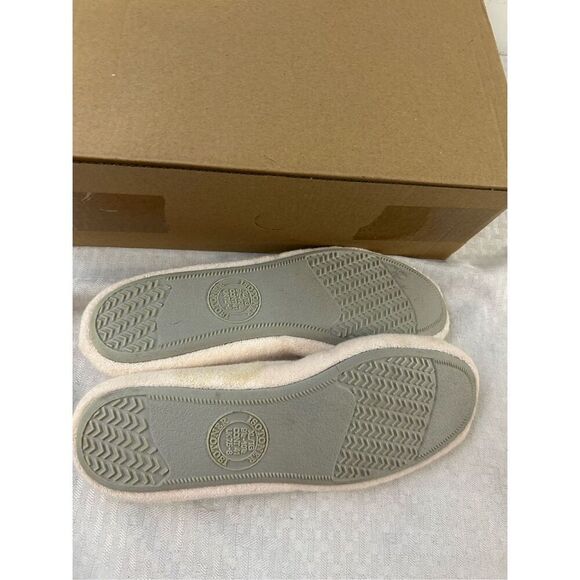 Isotoner slippers ballet slip one pink plush size xl 9.5-10.5 - Picture 4 of 6